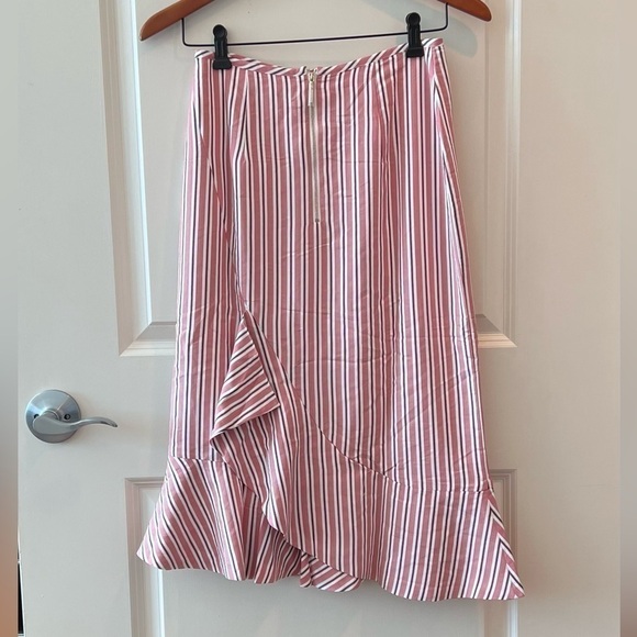Ted Baker Corn Layered Striped Ruffle Hem Midi Pencil Skirt NWT - Picture 7 of 16
